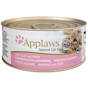 Applaws kissa tonnikalafile & katkarapu 70g purkki kuva