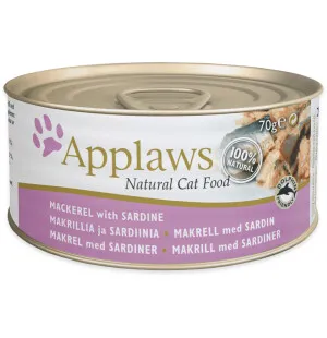 Applaws kissa makrilli & sardiini 70g purkki kuva