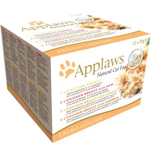 Applaws kissa purkki lajitelma kana 12x70g kuva