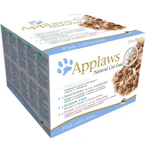 Applaws kissa prk lajitelma kala hyytelössä 12x70g kuva