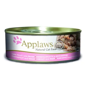 Applaws kissa tonnikalafile & katkarapu 156g purkki kuva