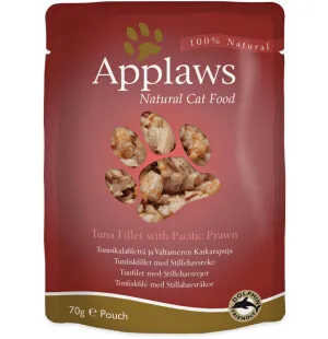 Applaws kissa tonnikala & katkarapu 70g annospussi kuva