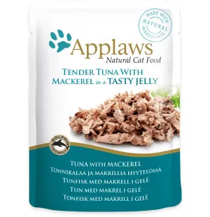 Applaws kissa tonnikala&makrilli hyytelössä 70g kuva