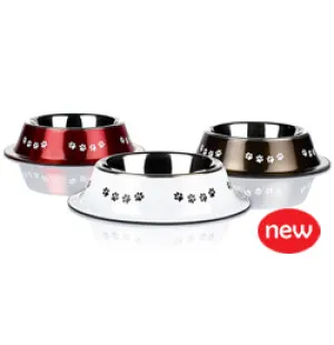 Teräskuppi Posh Paws, liukueste 500ml tassukuvio. kuva