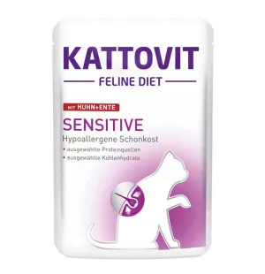 Kattovit Sensitive Kana & Ankka 85g annospussi kuva