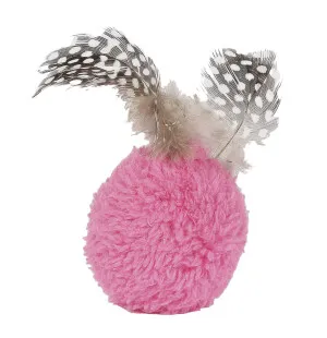 Happy Pet Dotties karvapallo sulka kissanlelu 5cm kuva