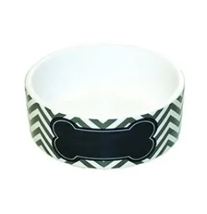 Chevron Pet Bowl, harmaa, luun kuva, small 400ml image