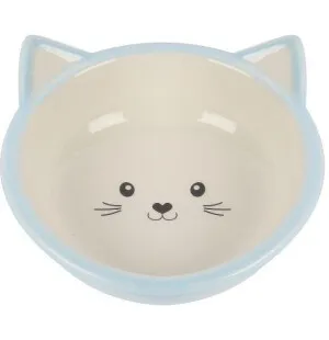 Kissankuppi kissannaamalla vaaleansininen 13cm kuva