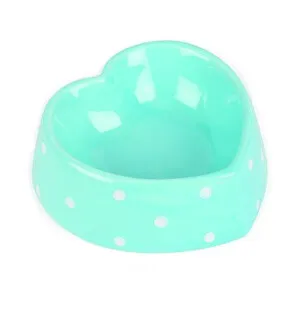 Ruokakuppi sydämen muotoinen sininen 300ml 15cm kuva