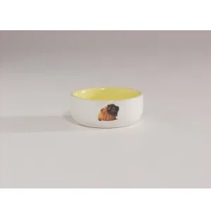 Keraaminen kuppi marsuille 10 cm kuvalla keltainen kuva