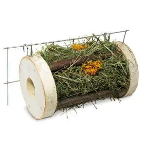 JR puinen heinäteline, halk. 12 cm pituus 19 cm kuva