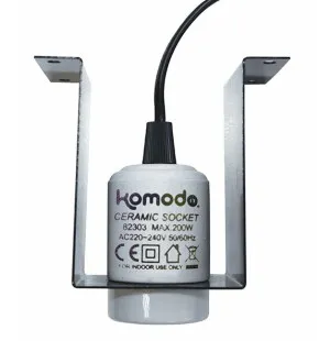 Ceramic ES Lamp Fixture Euro Plug & Mounting Brack image