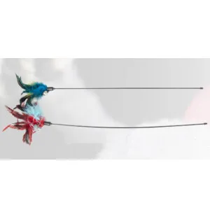 Kissan huisku höyhenillä n. 50cm 2 kpl / pkt kuva