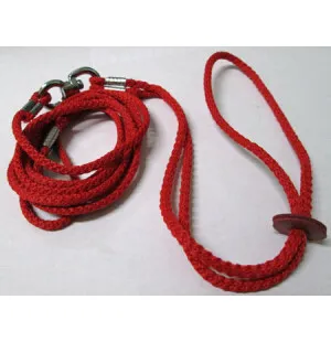 Näyttelyremmi, nylon 3mm x 120 cm punainen kuva