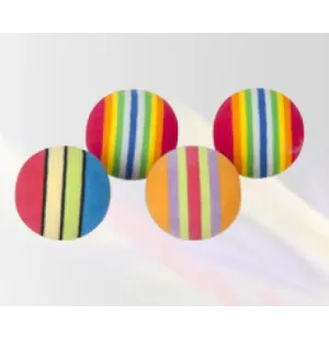 Pehmeä sateenkaari pallot kissoille 3,5cm 4kpl/ptk kuva