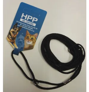 Näyttelyremmi, nylon 3mm x 120 cm musta image