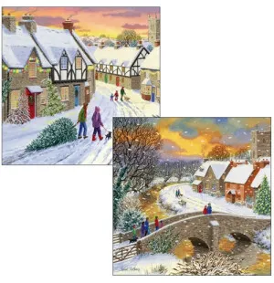 Joulukortti Luxury Family Christmas 10kpl image