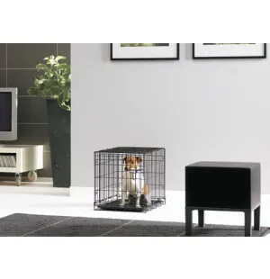 Koiran metallinen kuljetushäkki 50x30x36,5cm musta image