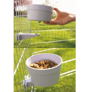 Muovinen häkkiin kiinnitettävä ruokakuppi 850 ml image