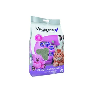 Vadi paakkuuntuva kissanhiekka Baby Powder 12 kg image