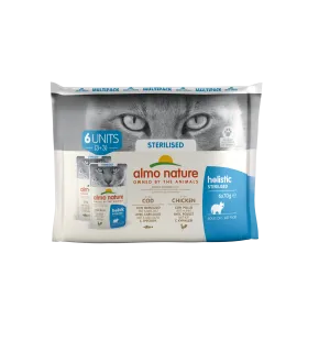 Almo Nature Holistic cat Multi Sterilised turska-&kanamaut 6x7 kuva