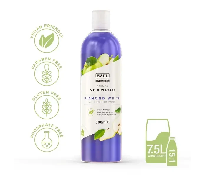 wahl shampoo diamond white 500ml zx481 free from 1  image