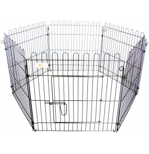 Koiran metallinen aitaus 60x60 cm, 6 osaa image